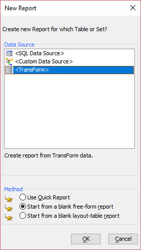 Transform Reports